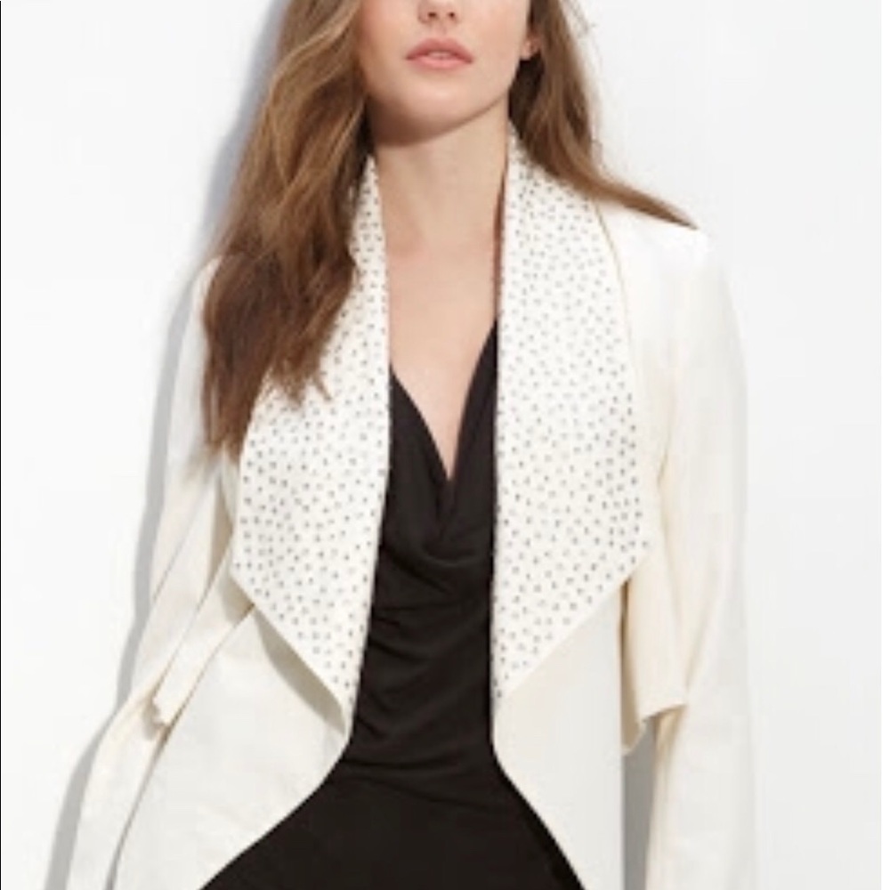 Bird by Juicy,, Sequined Wool, Waterfall Jacket M